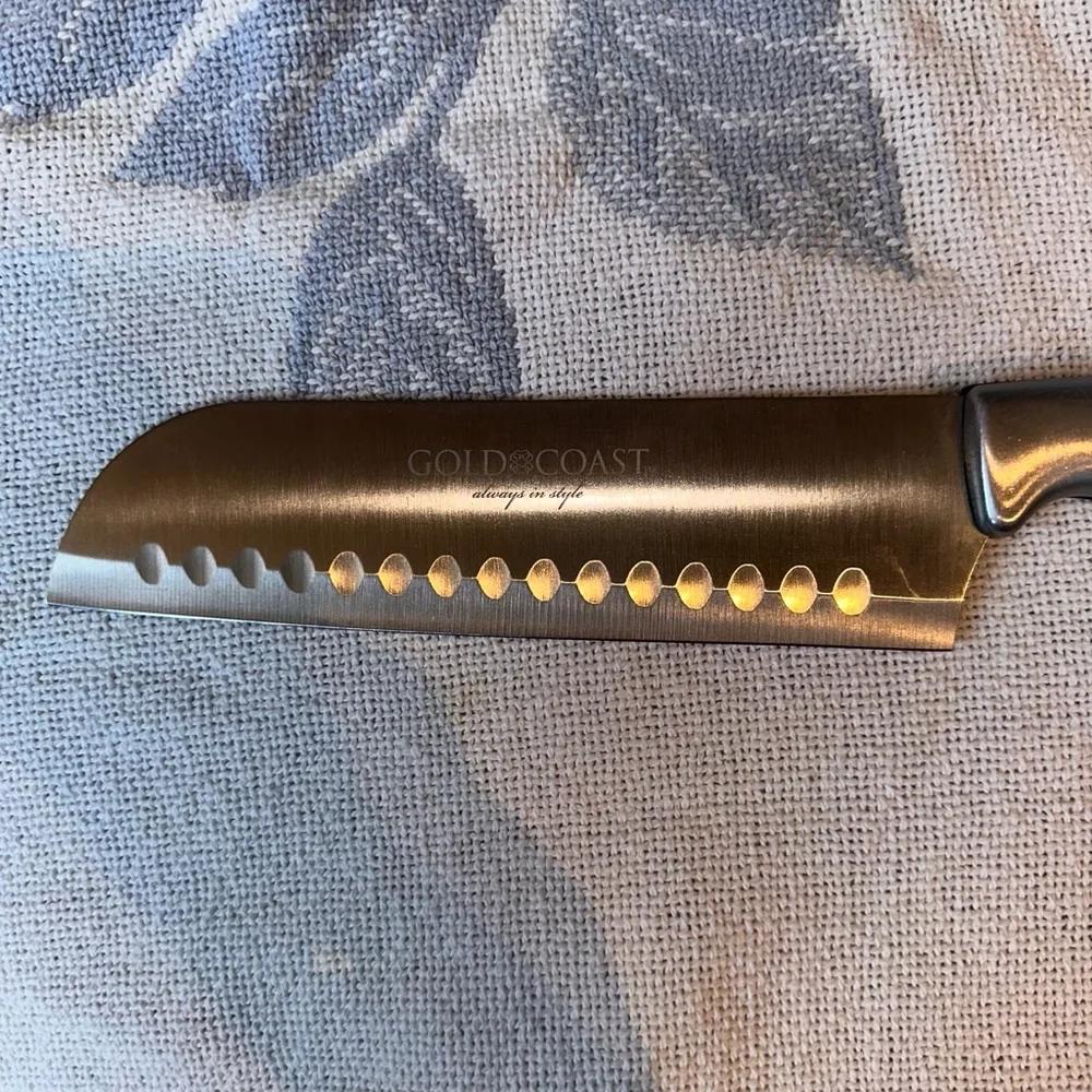 New Gold Coast Stainless Steel 7” Chef's Knife Metal Handle